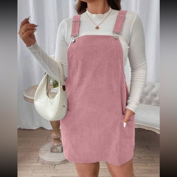 Boho plus size overall corduroy dress - Picture 10 of 16